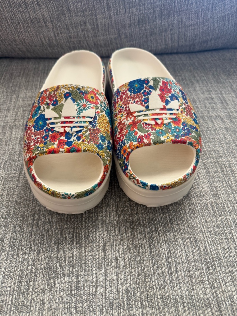 Adidas x Liberty London Adifom Stan Slides JI2765 Off White Size 11 US 9 Uk